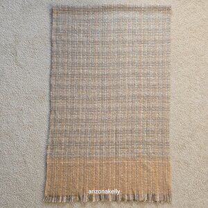 NWOT Wool Tweed Scarf Ralph Lauren Thick Tan